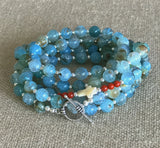 "Mimi" Blue Agate Necklace or Bracelet