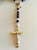 "John" Rosary in Lapis and Sterling Silver