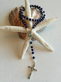 "John" Rosary in Lapis and Sterling Silver