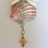 "Keep the Faith" Ethiopian Cross Long/Short Necklace