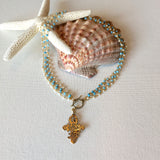 "Keep the Faith" Ethiopian Cross Long/Short Necklace